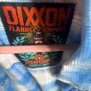 DIXXON Light Blue Plaid Flannel